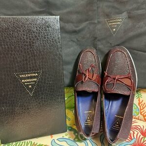 Rangoni Women's Dark Brown Loafers with Bow Accent